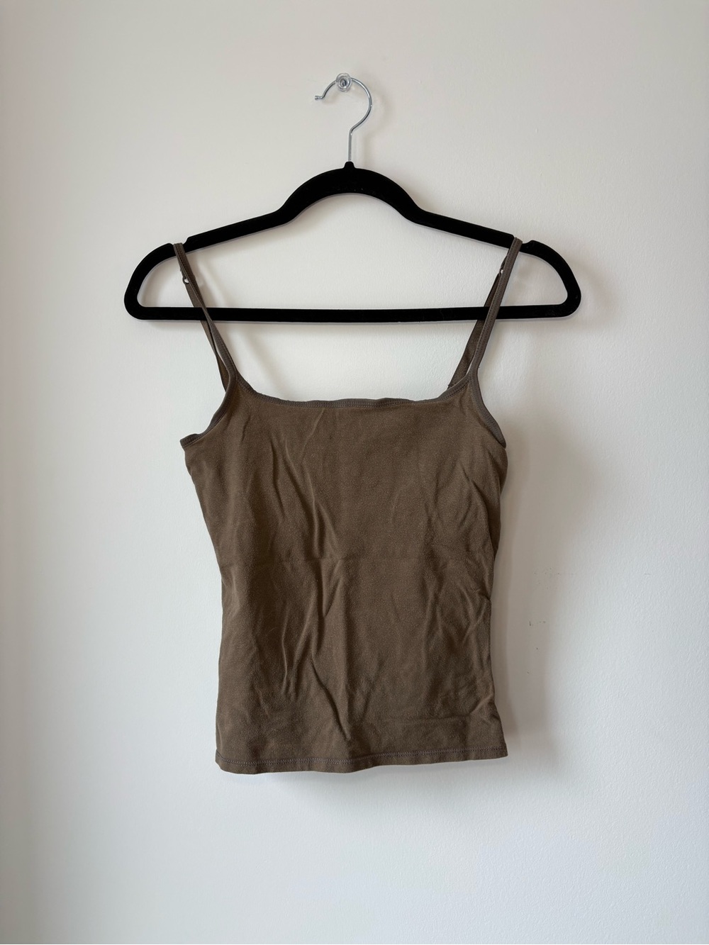 J. Jill Olive Brown Slim Tank Top with Thin Straps